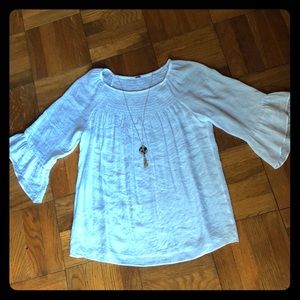 Smocked gauze top